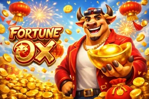 Toro animado con lingote de oro